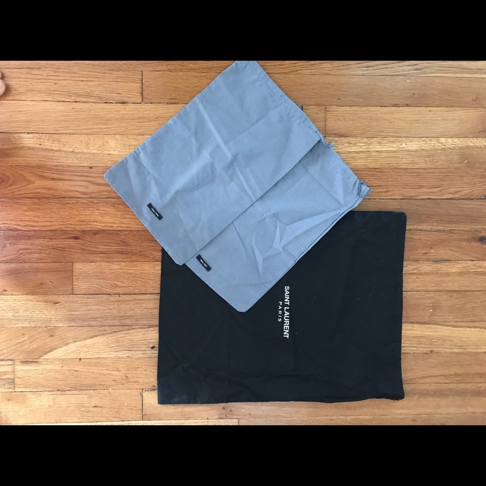 YSL and Miu Miu shoes dust bags. Bundle of 3.